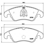 BREMBO Bremsbelagsatz, Scheibenbremse