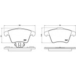 BREMBO Bremsbelagsatz, Scheibenbremse