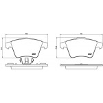 BREMBO Bremsbelagsatz, Scheibenbremse