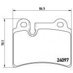 BREMBO Bremsbelagsatz, Scheibenbremse