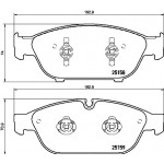 BREMBO Bremsbelagsatz, Scheibenbremse