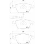BREMBO Bremsbelagsatz, Scheibenbremse