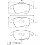 BREMBO Bremsbelagsatz, Scheibenbremse