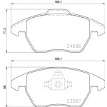 BREMBO Bremsbelagsatz, Scheibenbremse