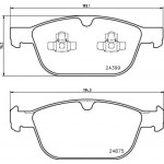 BREMBO Bremsbelagsatz, Scheibenbremse