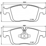 BREMBO Bremsbelagsatz, Scheibenbremse