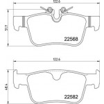 BREMBO Bremsbelagsatz, Scheibenbremse