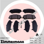 ZIMMERMANN Bremsbelagsatz, Scheibenbremse