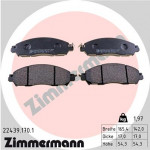ZIMMERMANN Bremsbelagsatz, Scheibenbremse