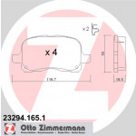 ZIMMERMANN Bremsbelagsatz, Scheibenbremse