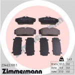 ZIMMERMANN Bremsbelagsatz, Scheibenbremse