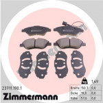ZIMMERMANN Bremsbelagsatz, Scheibenbremse