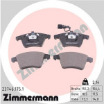 ZIMMERMANN Bremsbelagsatz, Scheibenbremse