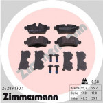 ZIMMERMANN Bremsbelagsatz, Scheibenbremse