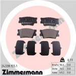 ZIMMERMANN Bremsbelagsatz, Scheibenbremse