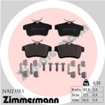 ZIMMERMANN Bremsbelagsatz, Scheibenbremse