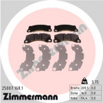 ZIMMERMANN Bremsbelagsatz, Scheibenbremse