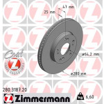 ZIMMERMANN Bremsscheibe