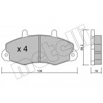 METELLI Bremsbelagsatz, Scheibenbremse