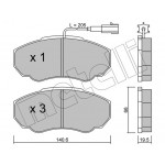 METELLI Bremsbelagsatz, Scheibenbremse