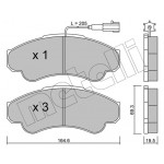 METELLI Bremsbelagsatz, Scheibenbremse