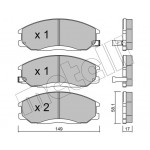METELLI Bremsbelagsatz, Scheibenbremse
