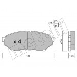 METELLI Bremsbelagsatz, Scheibenbremse