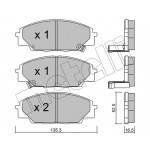 METELLI Bremsbelagsatz, Scheibenbremse