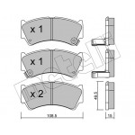 METELLI Bremsbelagsatz, Scheibenbremse
