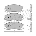 METELLI Bremsbelagsatz, Scheibenbremse