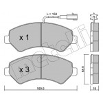 METELLI Bremsbelagsatz, Scheibenbremse