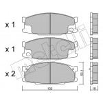 METELLI Bremsbelagsatz, Scheibenbremse