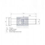 DT Spare Parts Radbolzen