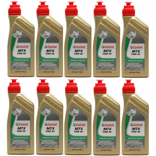 Castrol MTX 10W-40 Motorrad-Getriebeöl 10x 1l = 10 Liter