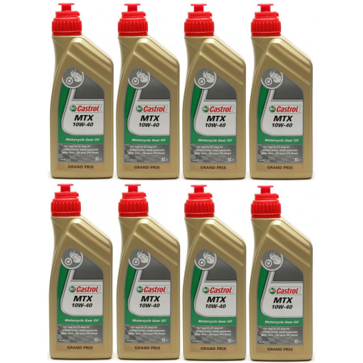 Castrol MTX 10W-40 Motorrad-Getriebeöl 8x 1l = 8 Liter