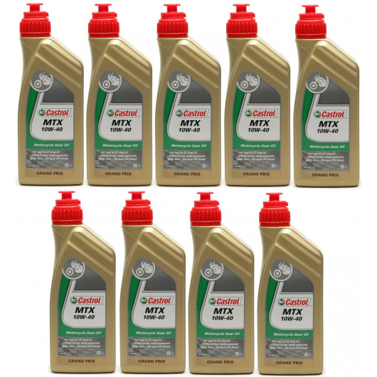 Castrol MTX 10W-40 Motorrad-Getriebeöl 9x 1l = 9 Liter