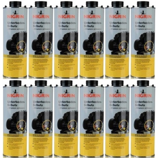 Nigrin Unterbodenschutz 1000 ml, Pistolendose 12x 1l = 12 Liter