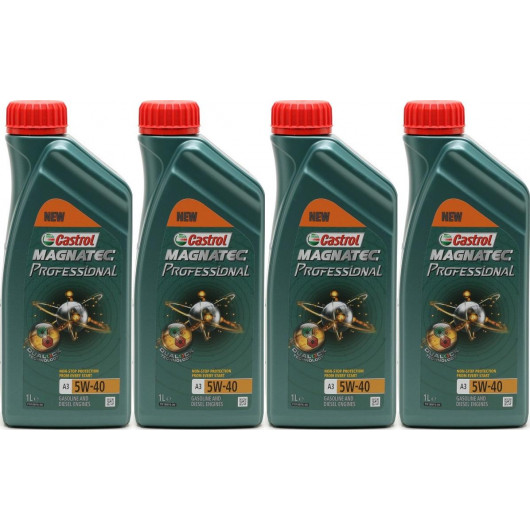 Castrol Magnatec Professional A3 5W-40 Motoröl 4x 1l = 4 Liter