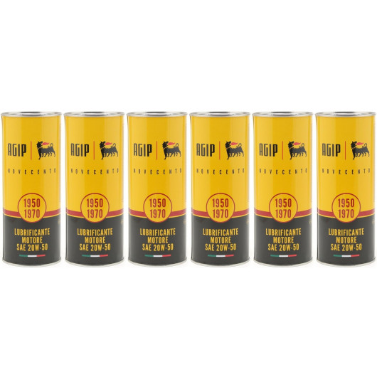 Eni AGIP Novecento 20W-50 (Ex i-Sint classic) 20W-50 Motoröl 6x 1l = 6 Liter