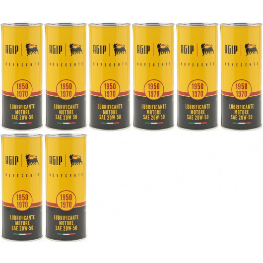 Eni AGIP Novecento 20W-50 (Ex i-Sint classic) 20W-50 Motoröl 8x 1l = 8 Liter