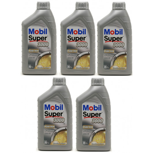 Mobil Super 3000 X1 5W-40 Motoröl 5x 1l = 5 Liter