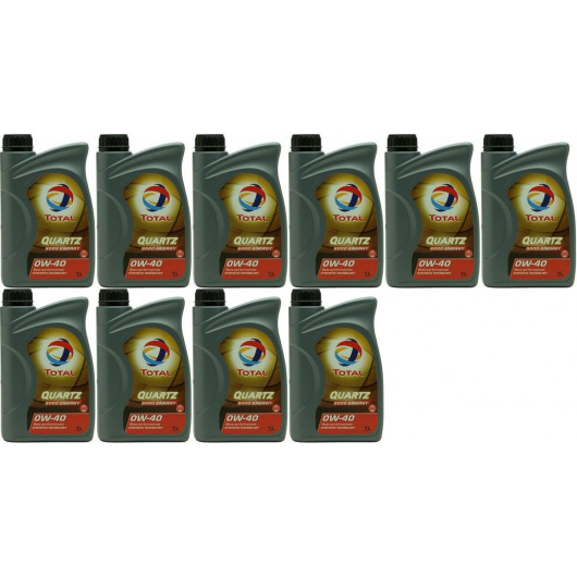 Total Quartz 9000 Energy 0W-40 Motoröl 10x 1l = 10 Liter