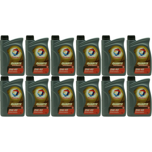 Total Quartz 9000 Energy 0W-40 Motoröl 12x 1l = 12 Liter