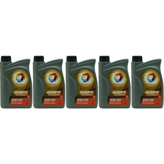 Total Quartz 9000 Energy 0W-40 Motoröl 5x 1l = 5 Liter