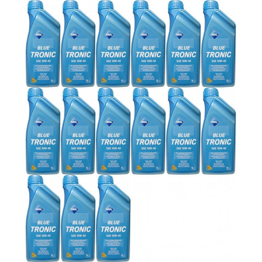 Aral Blue Tronic 10W-40 Diesel & Benziner Motoröliter 15x 1l = 15 Liter