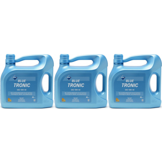 Aral Blue Tronic 10W-40 Diesel & Benziner Motoröliter 3x 4l = 12 Liter