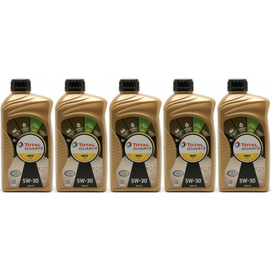 TOTAL Quartz Ineo ECS 5W-30 Motoröl 5x 1l = 5 Liter