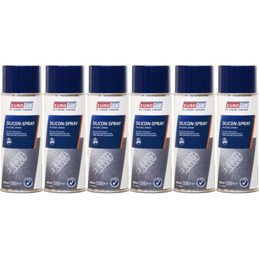 Eurolub Silicon/ Silikon Spray 6x 400 Milliliter