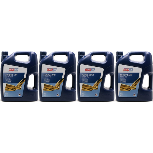 Eurolub Turbo Star 15W-40 Motoröl 4x 5 = 20 Liter
