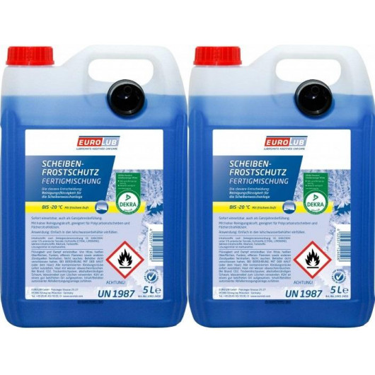Eurolub Scheibenfrostschutz Fertigmischung -20°C 2x 5 = 10 Liter